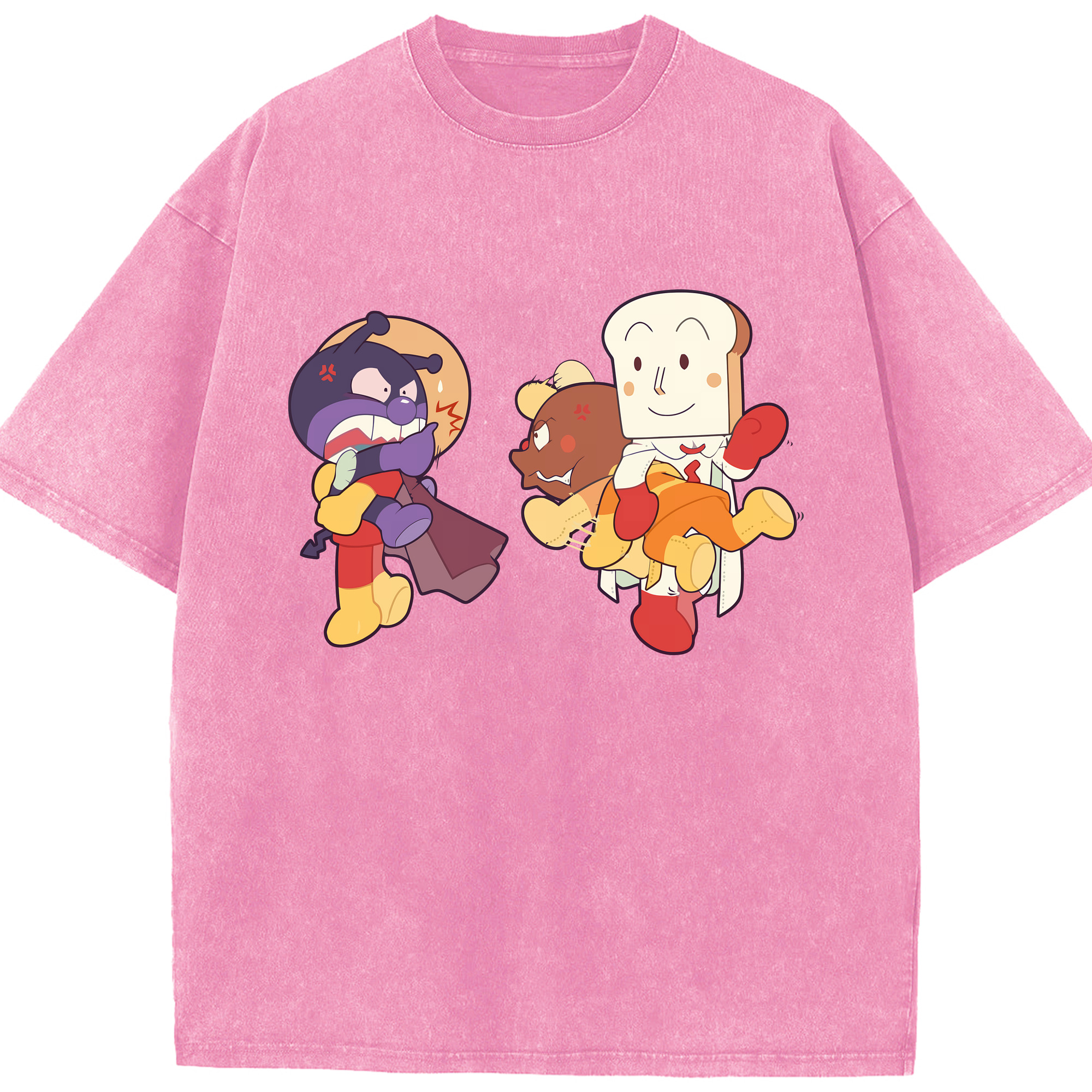 （画像用） アンパンマン Anpanman 綿100% ヴィンテージ風 半袖Tシャツ（フロントプリント）